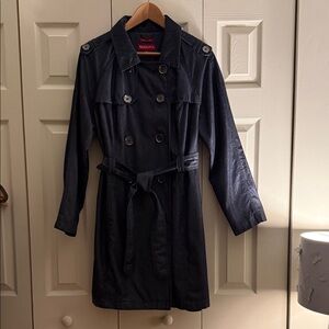 Merona Dark Blue Denim Trench Coat for Women